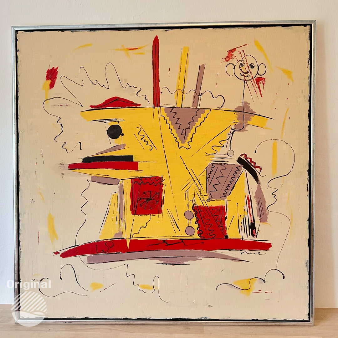 Abstract no.20 by Lis Lauendorf: An Original Painting in Warm Colour