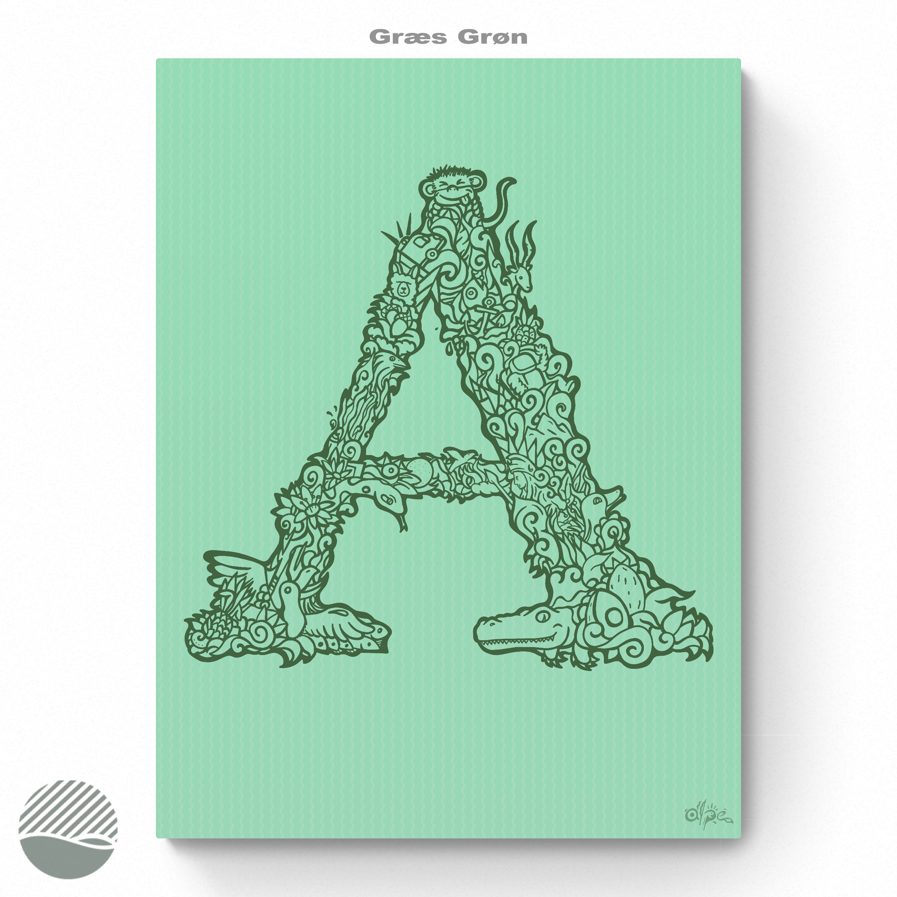 A - Danish Edition by Alpe. Art print from NOKUKO