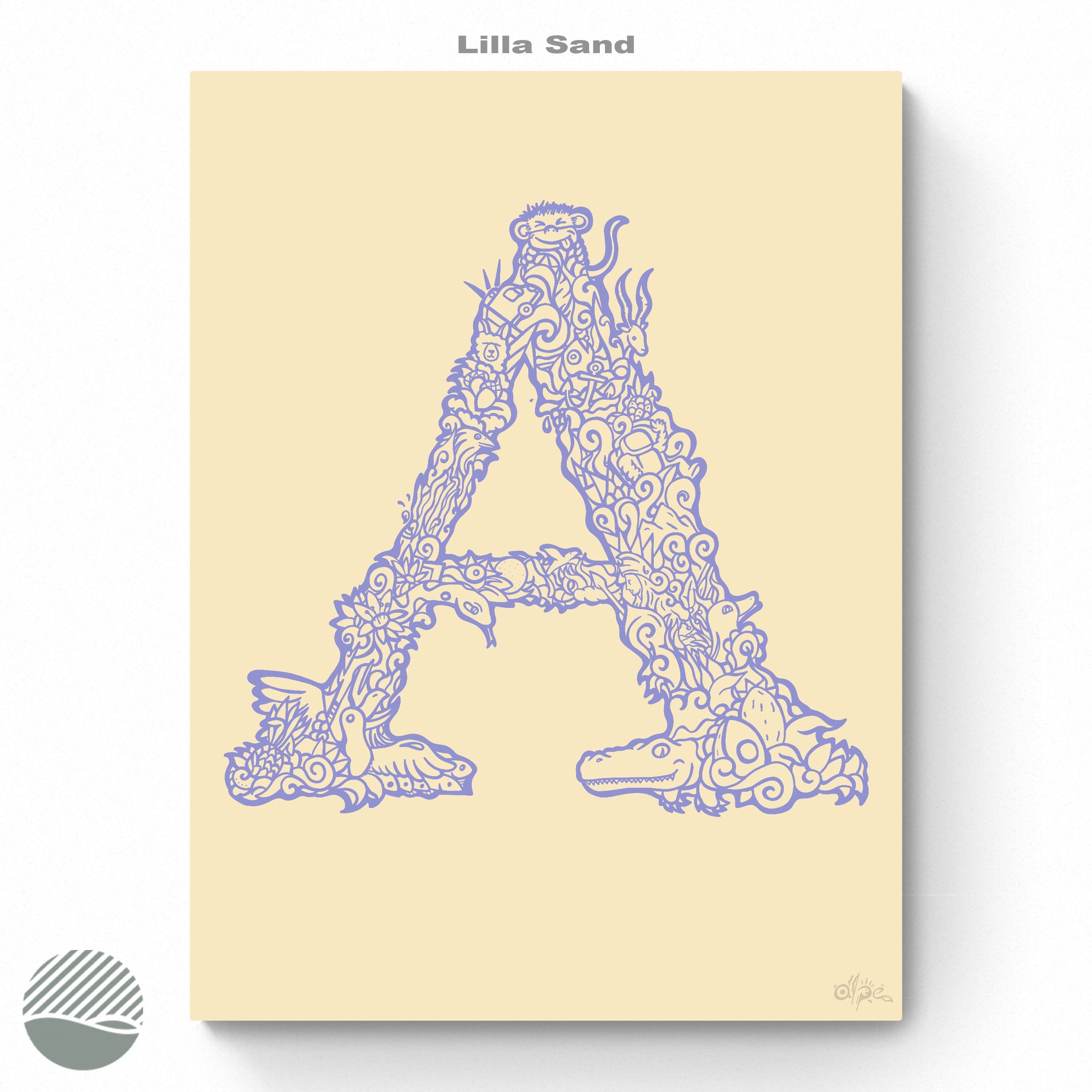 A - Danish Edition by Alpe. Art print from NOKUKO