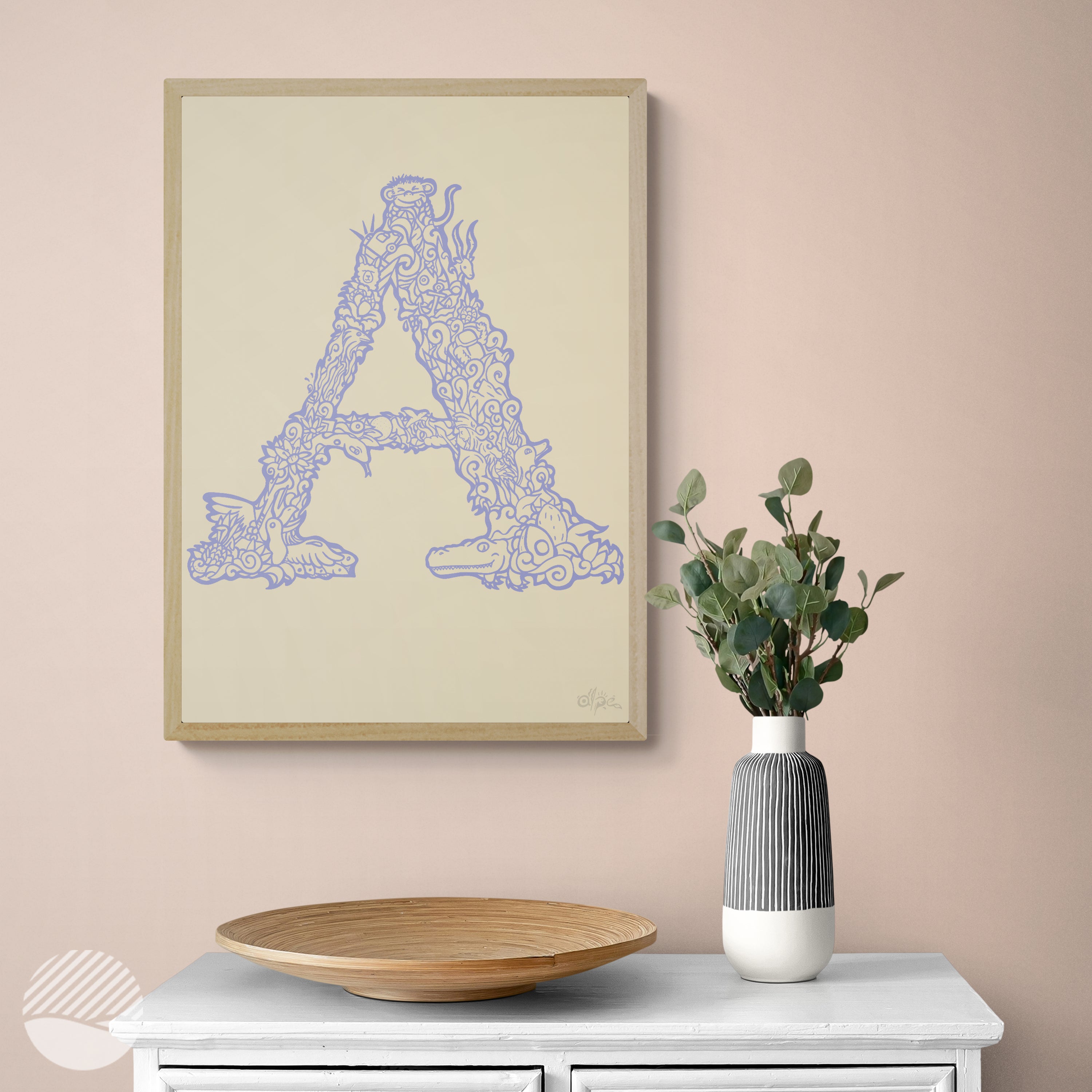 A - Danish Edition by Alpe displayed in a room setting