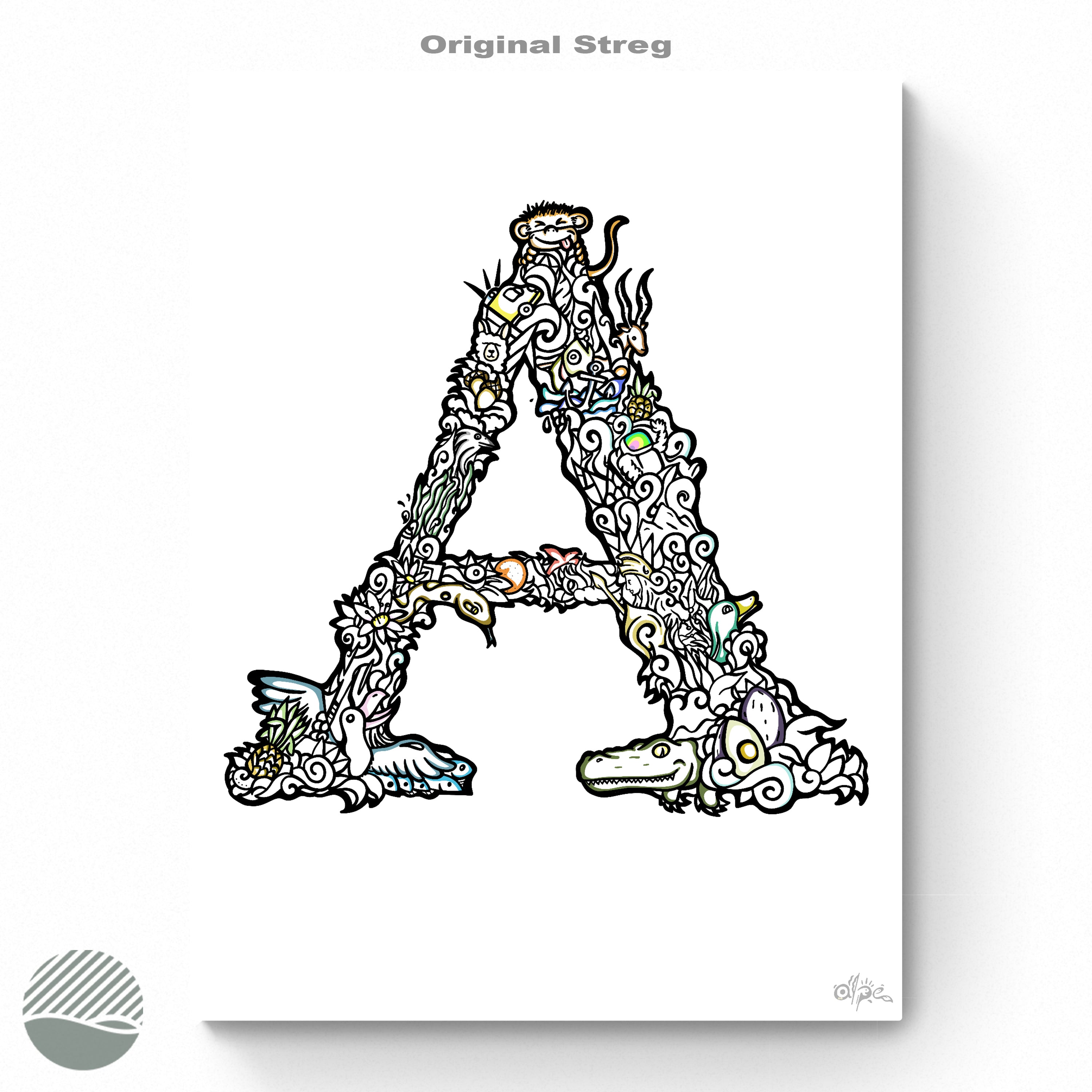 A - Danish Edition by Alpe. Art print from NOKUKO