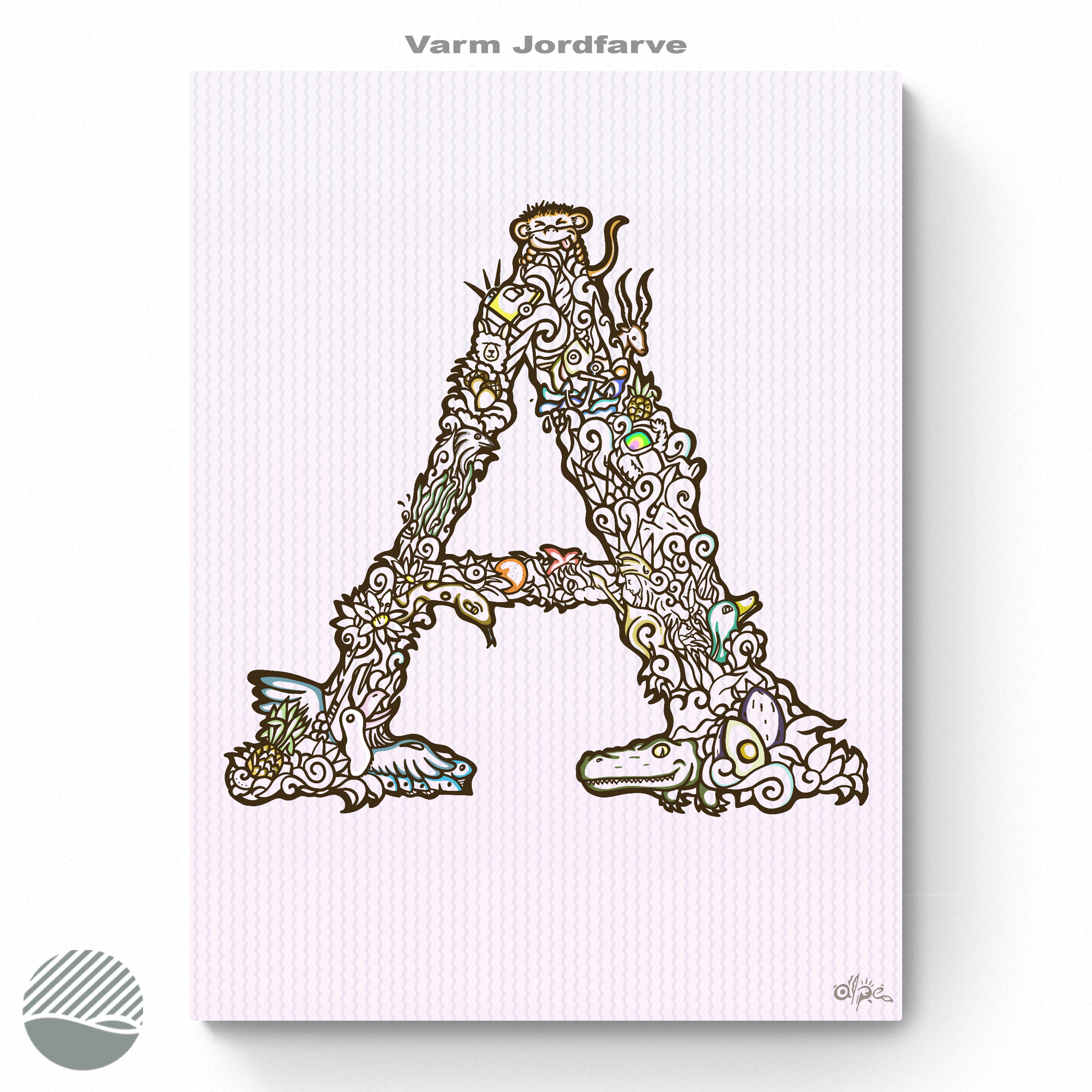 A - Danish Edition by Alpe. Art print from NOKUKO