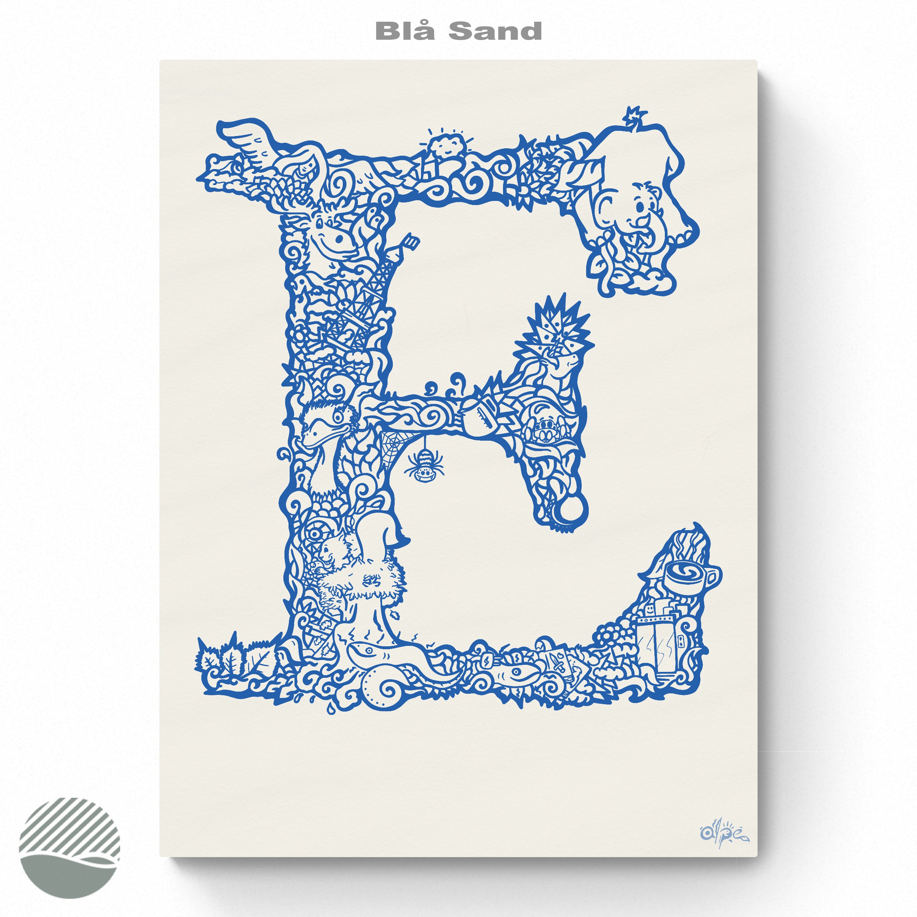 E - Danish Edition by Alpe. Art print from NOKUKO