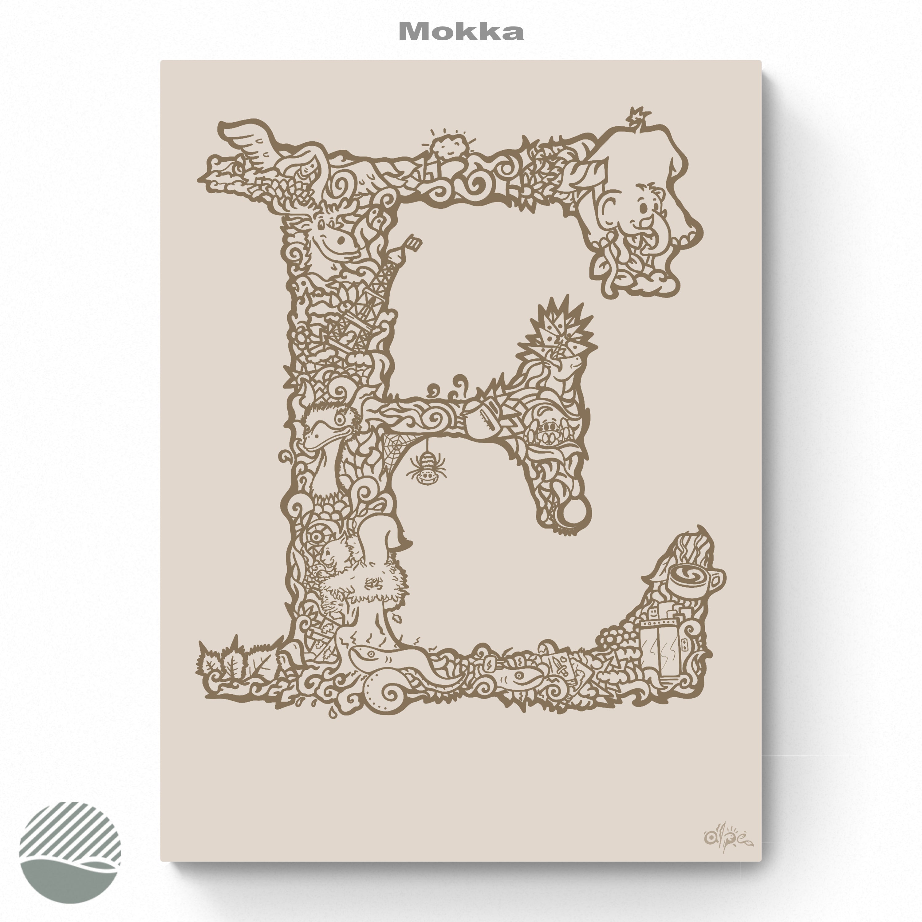 E - Danish Edition by Alpe. Art print from NOKUKO