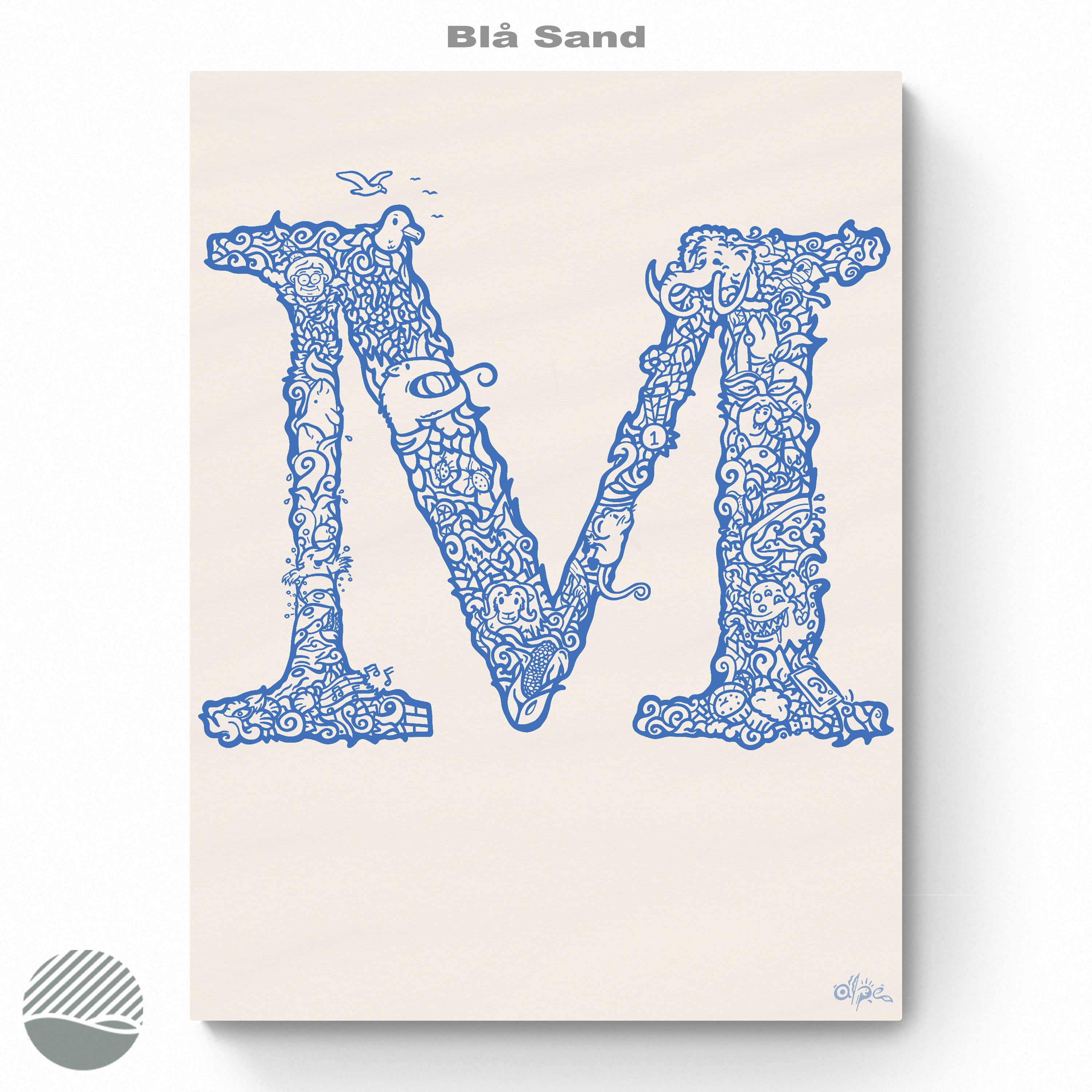 M - Danish Edition by Alpe. Art print from NOKUKO