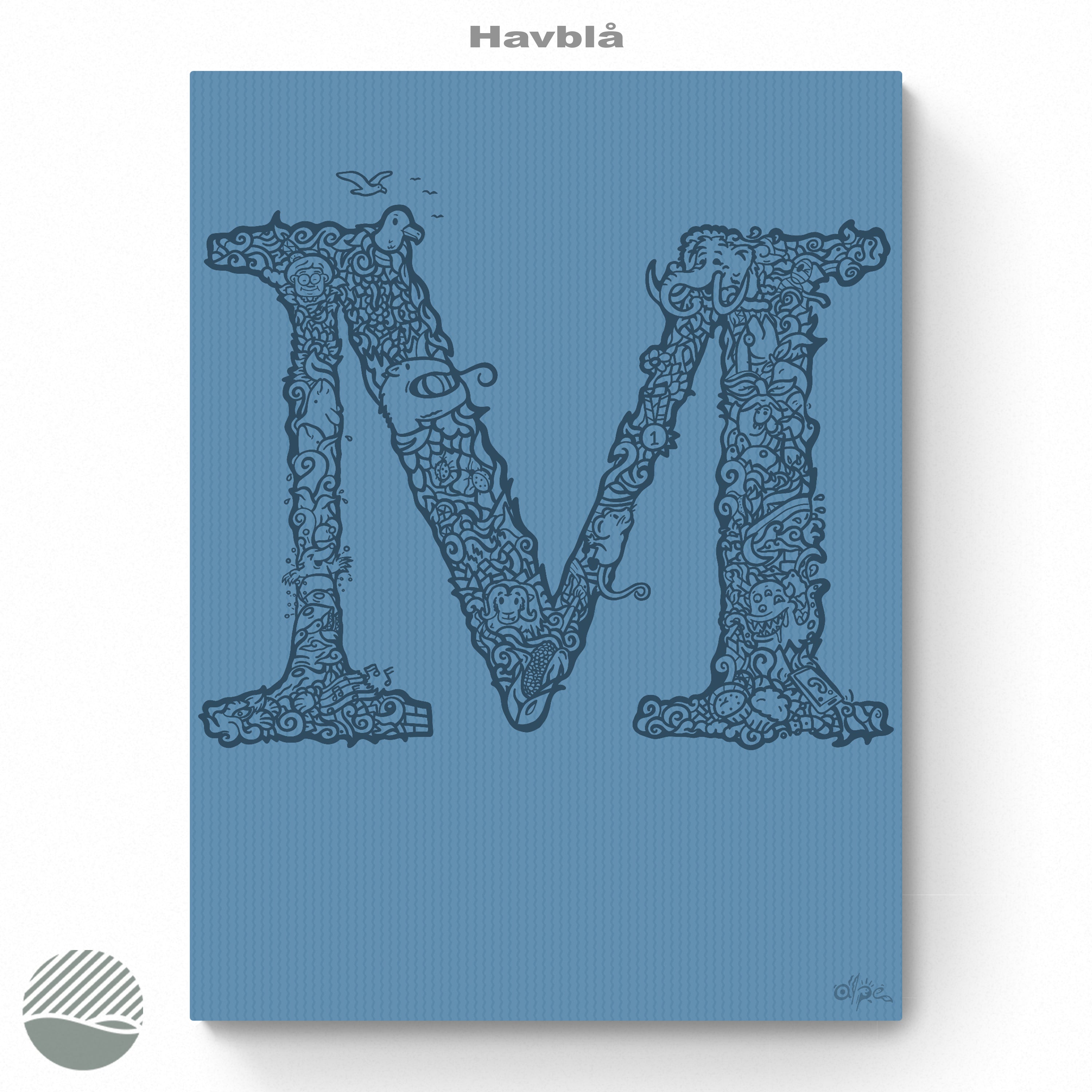 M - Danish Edition by Alpe. Art print from NOKUKO