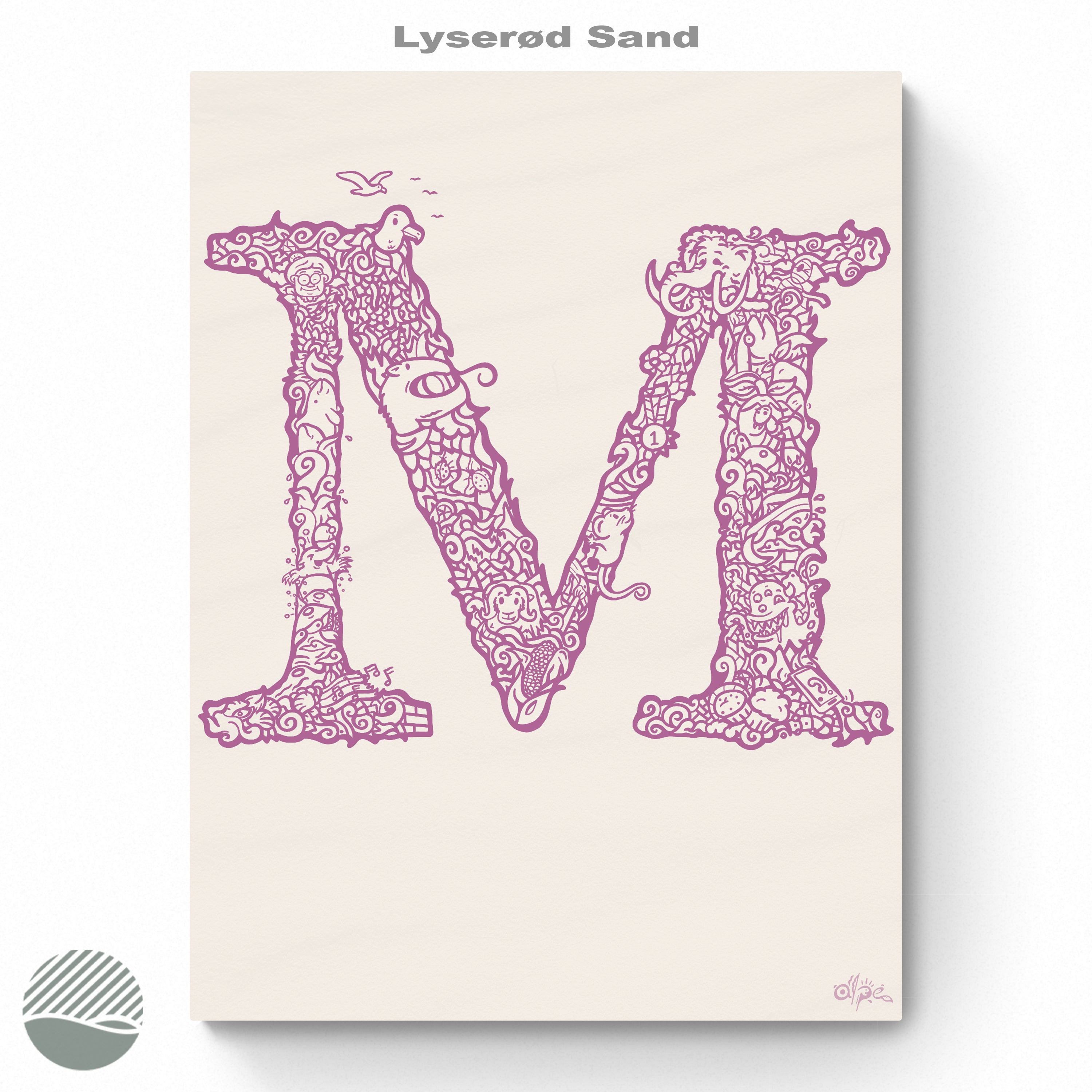 M - Danish Edition by Alpe. Art print from NOKUKO