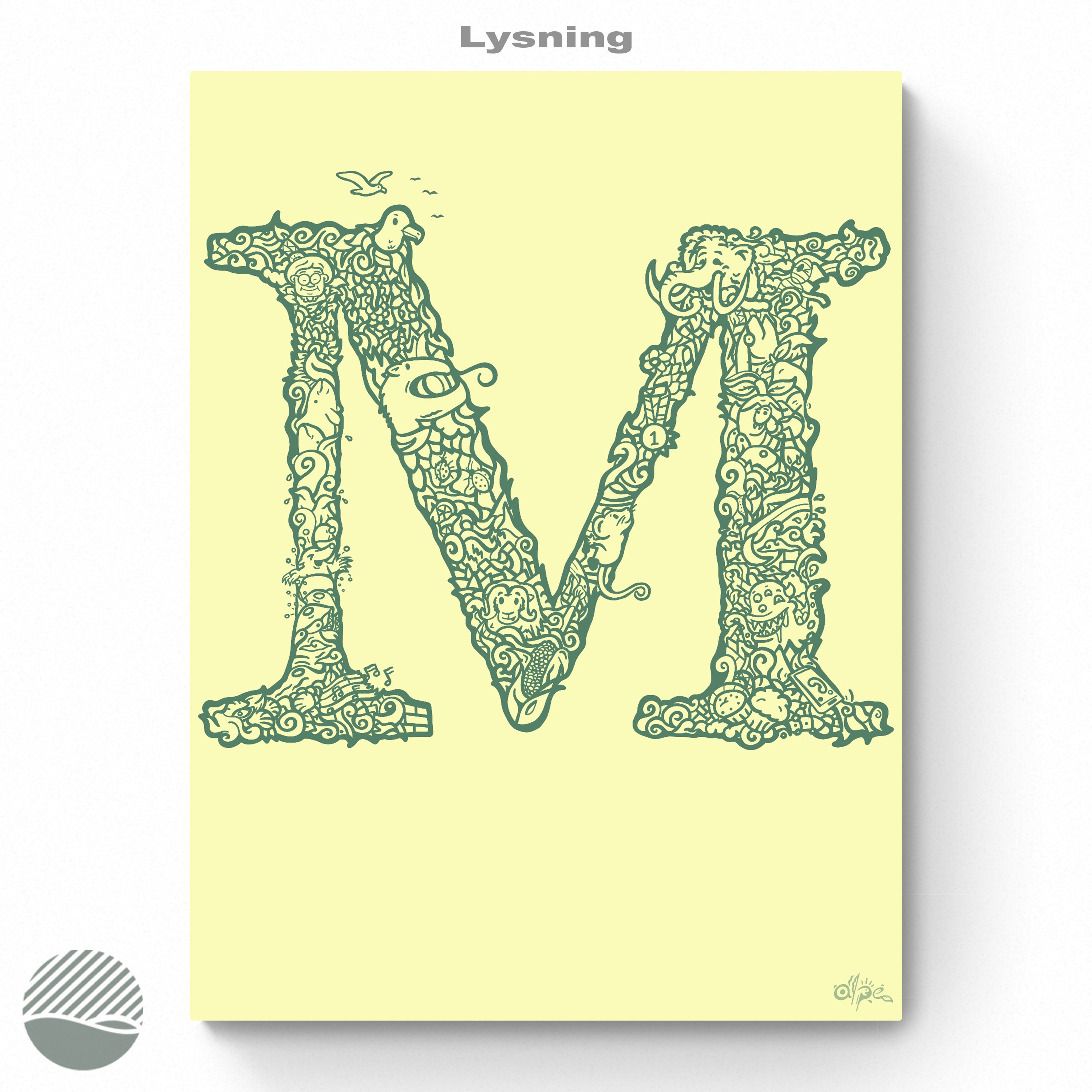 M - Danish Edition by Alpe. Art print from NOKUKO