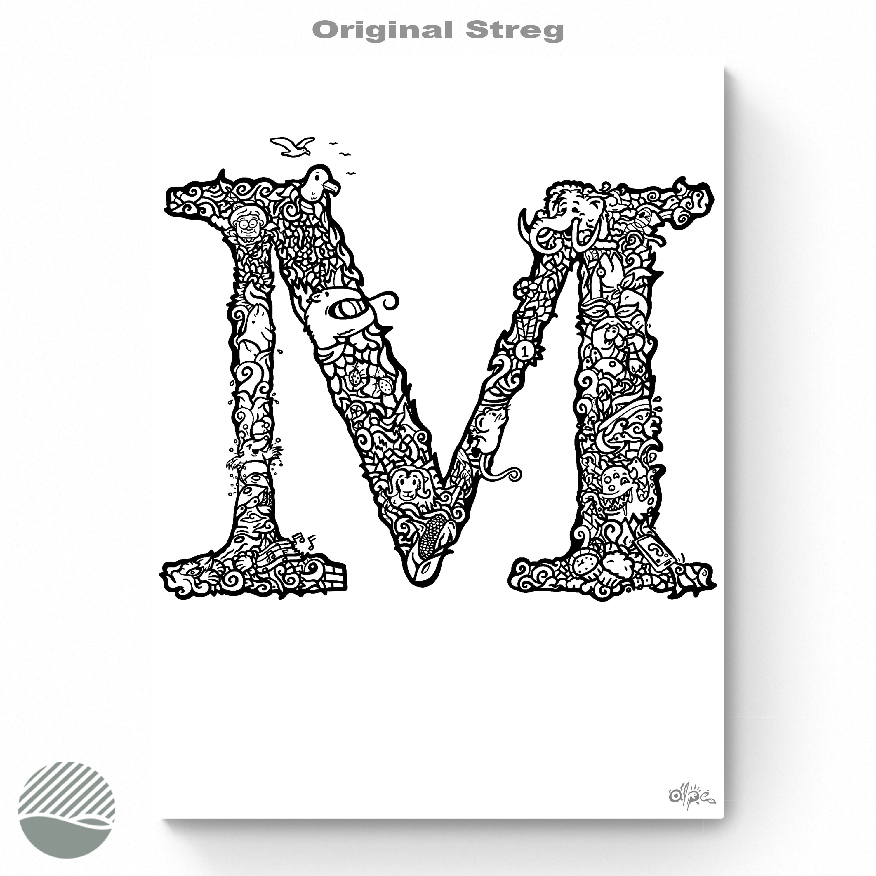 M - Danish Edition by Alpe. Art print from NOKUKO