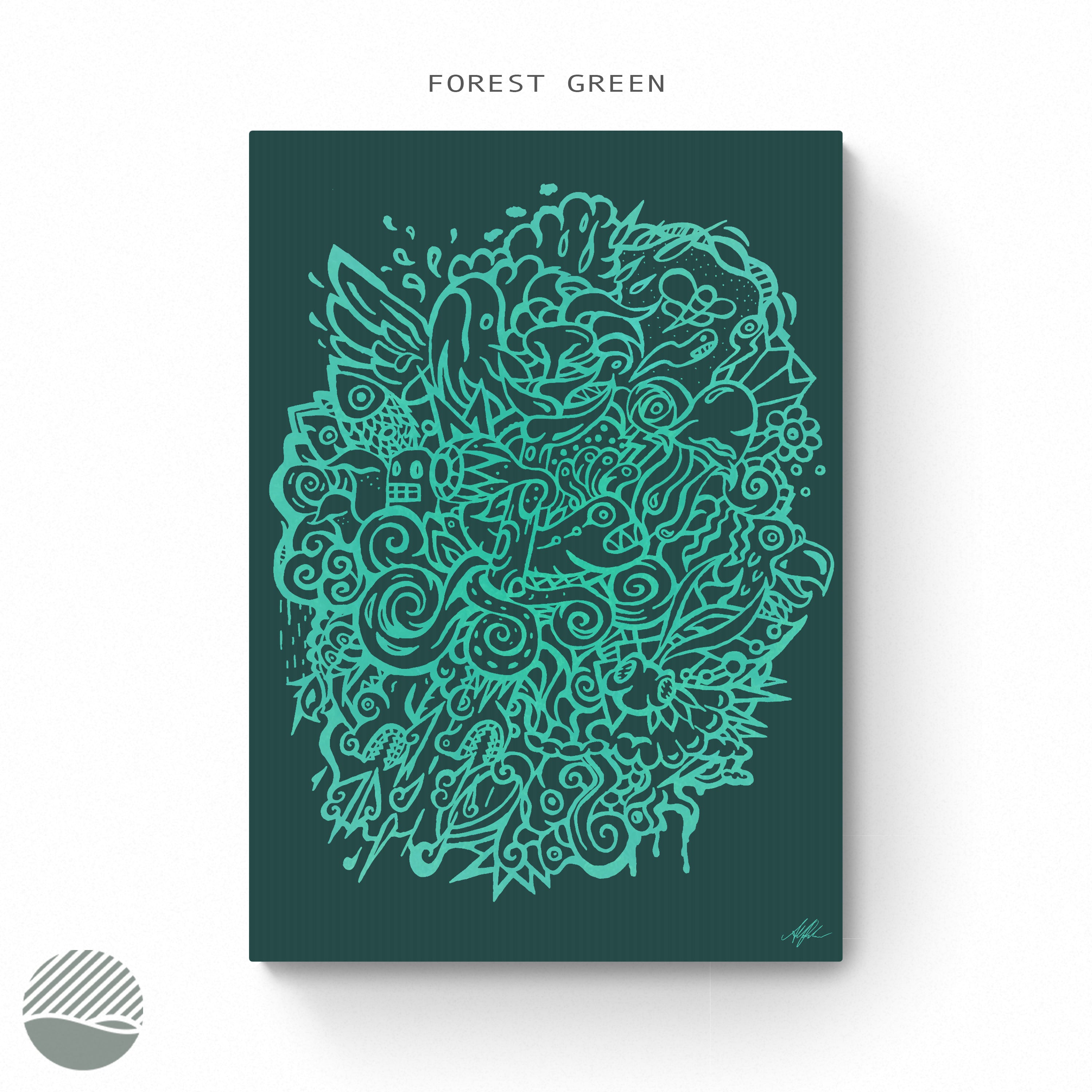 Imaginary Ocean in Forest Green edition by Alan Pedersen (Alantherock)