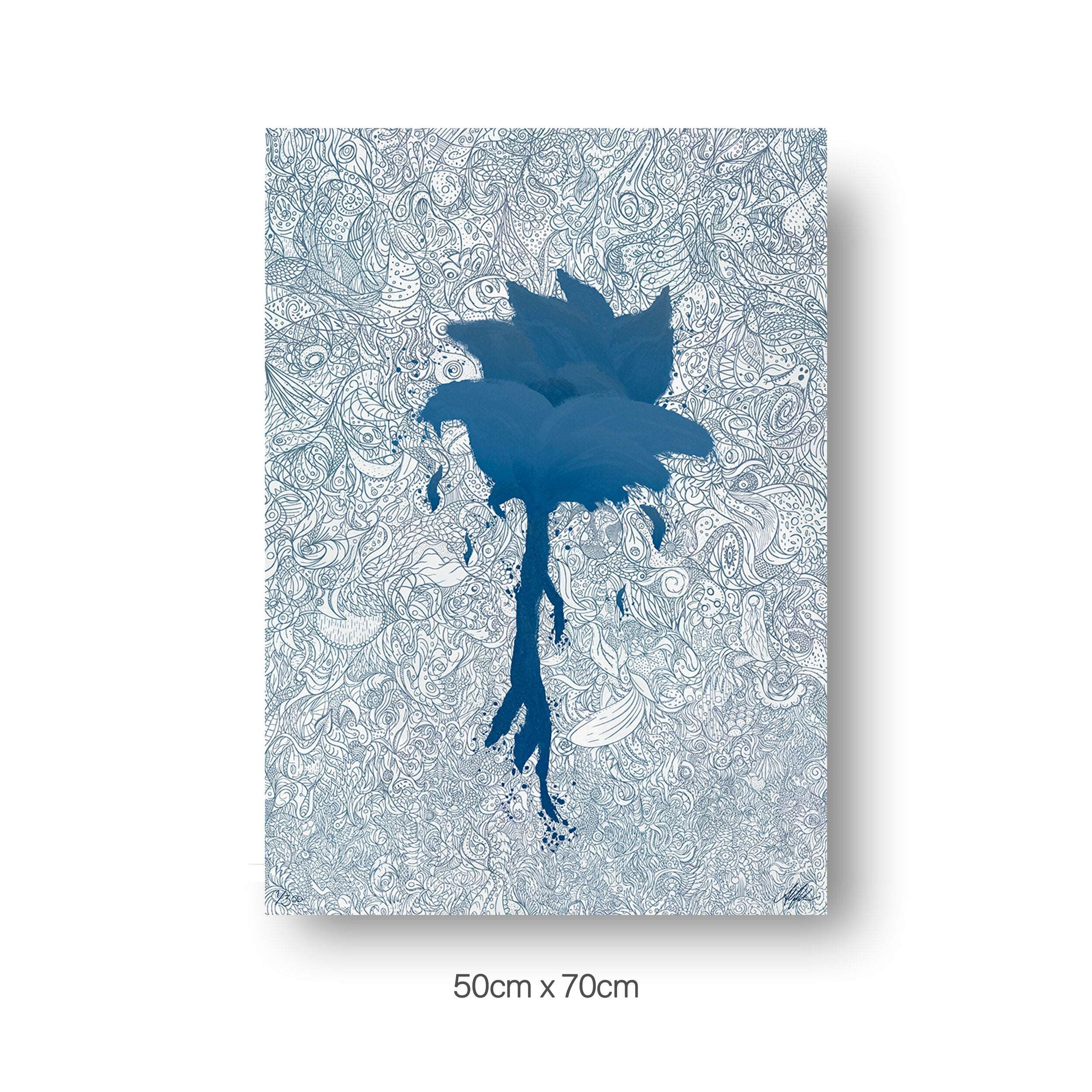 NOKUKO - Art - Alan Pedersen - ALANTHEROCK - Trust - Listen to me, myself - Limited edition - Noble blue - 50cmx70cm print