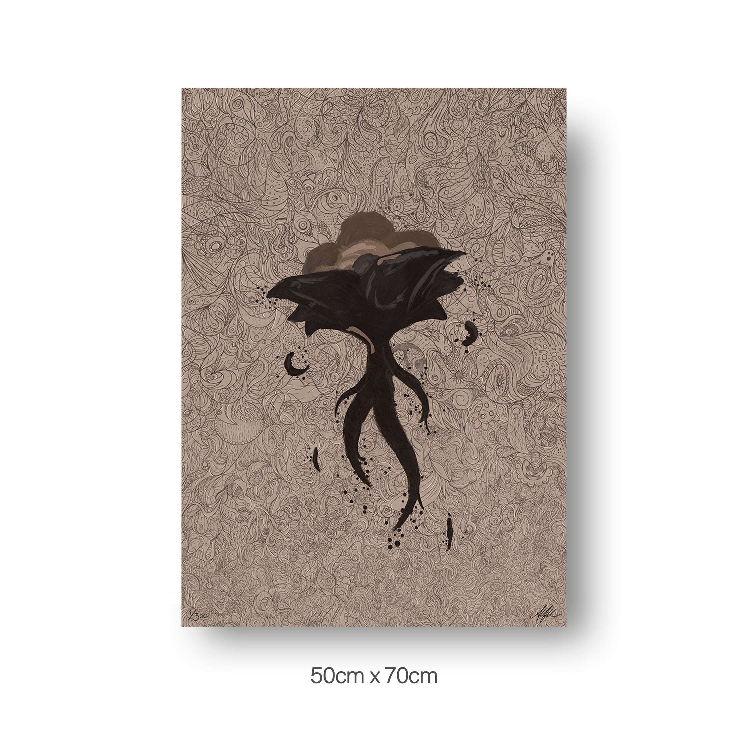 NOKUKO - art - Alan Pedersen - ALANTHEROCK - Limited edition - Grow - listen to you  - Flowering Hazel -  50cmx70cm print