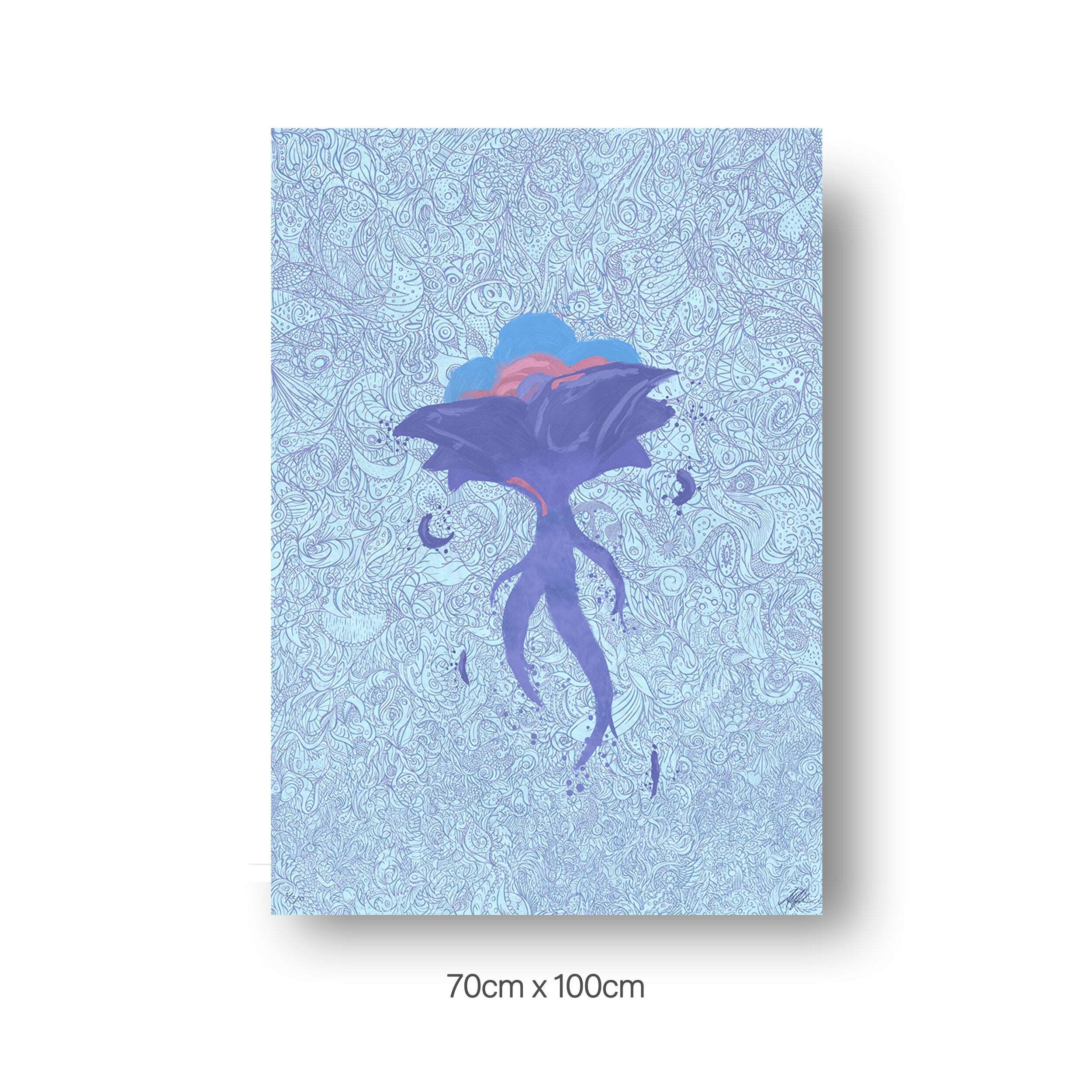 NOKUKO - art - Alan Pedersen - ALANTHEROCK - Limited edition - Grow - listen to you  - Vulnerable Sky - 70cmx100cm print