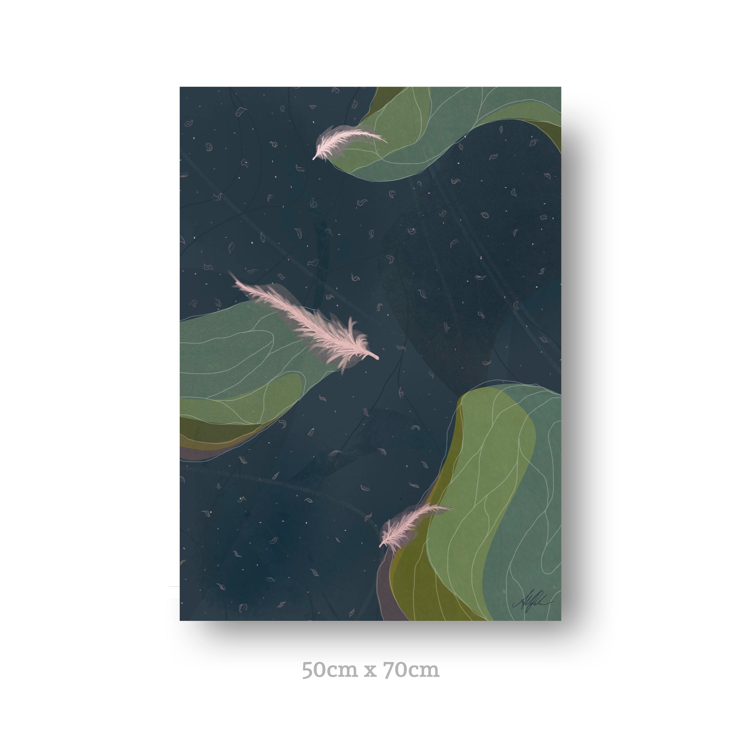 NOKUKO - art- Alan Pedersen - ALANTHEROCK - Lost Feathers - 50cmx70cm print