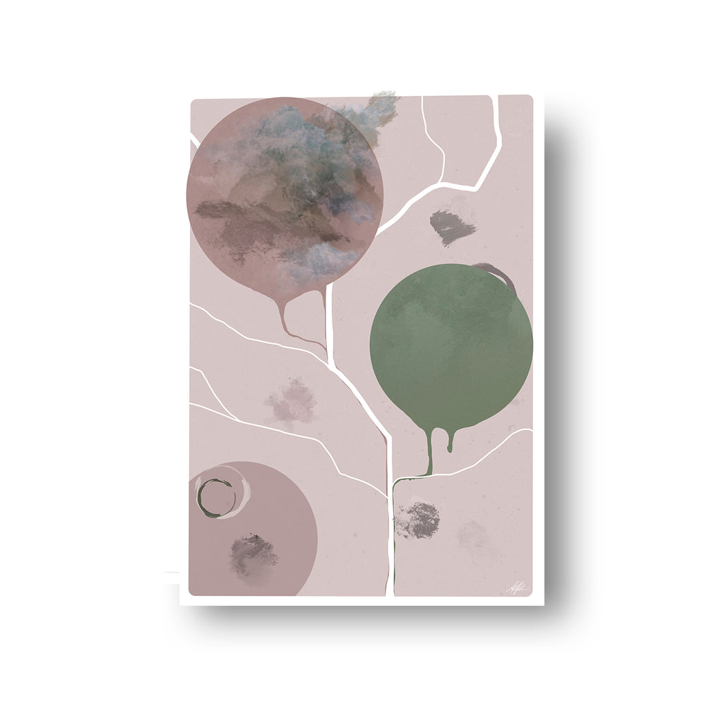 NOKUKO - art - Alan Pedersen - ALANTHEROCK - Finding paths - Rose - print