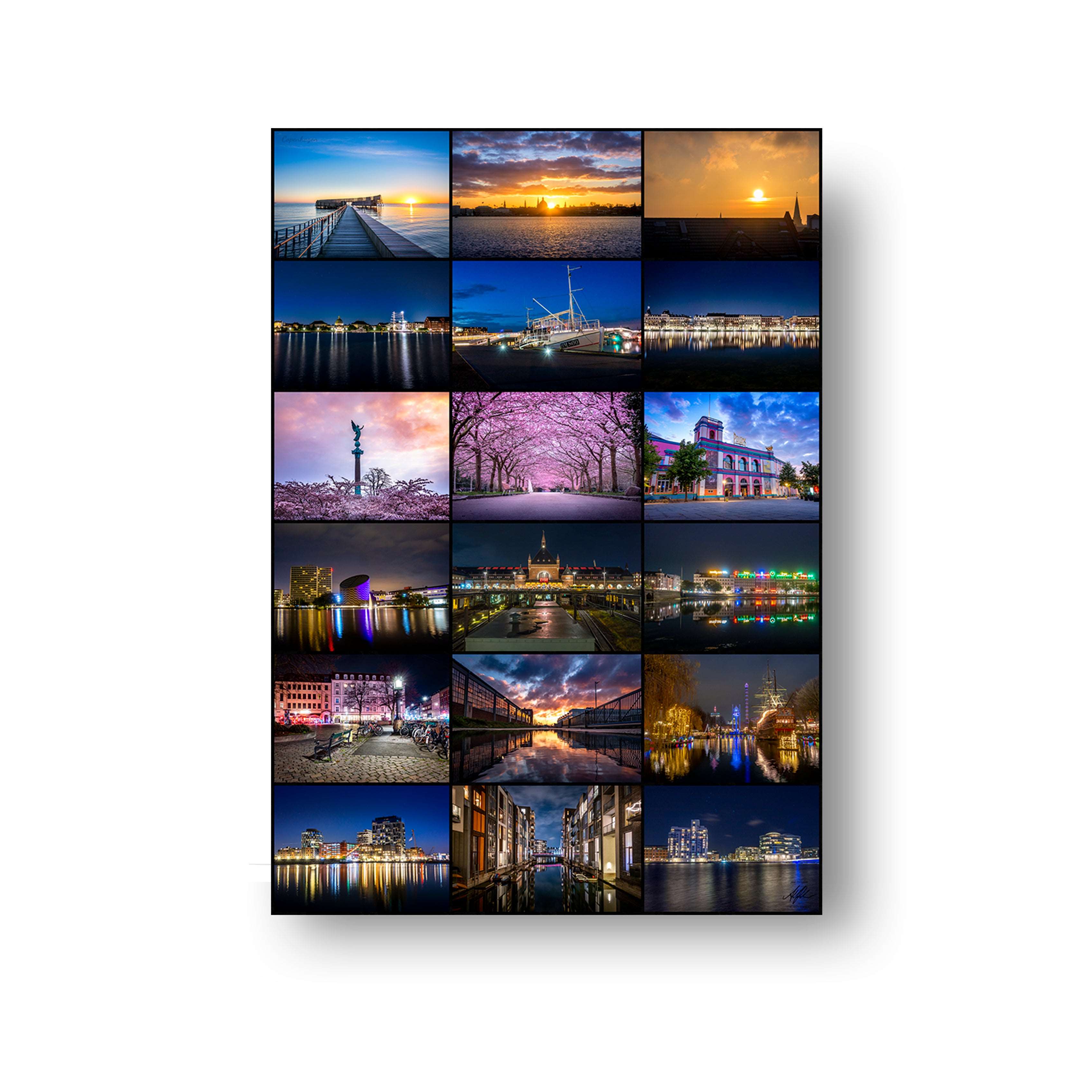 NOKUKO - photo- Alan Pedersen - ALANTHEROCK - Copenhagen from sunset to sunrise - black print