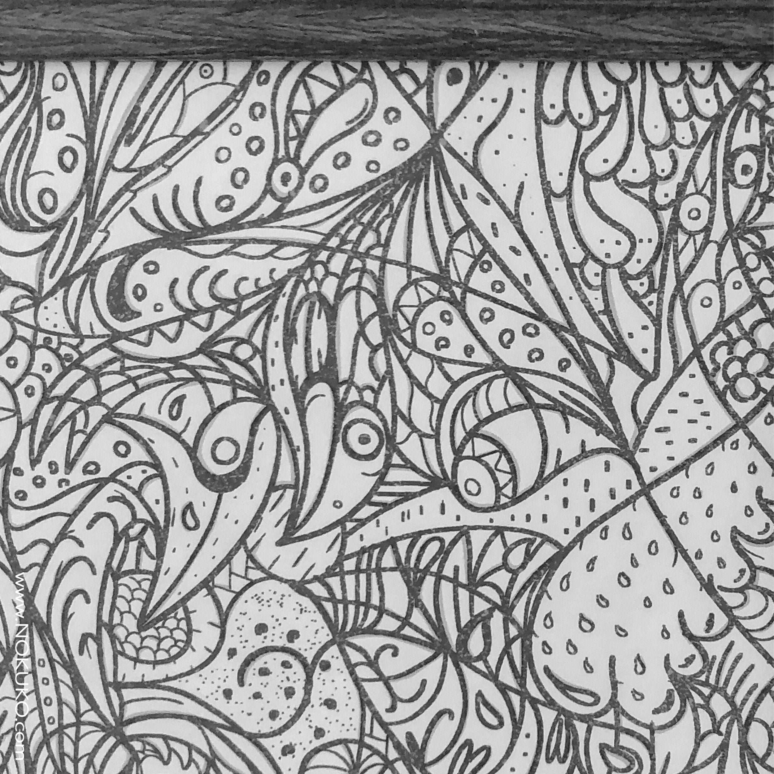 NOKUKO - art - Alan Pedersen - ALANTHEROCK - Limited edition - Grow - listen to you  - art details close up
